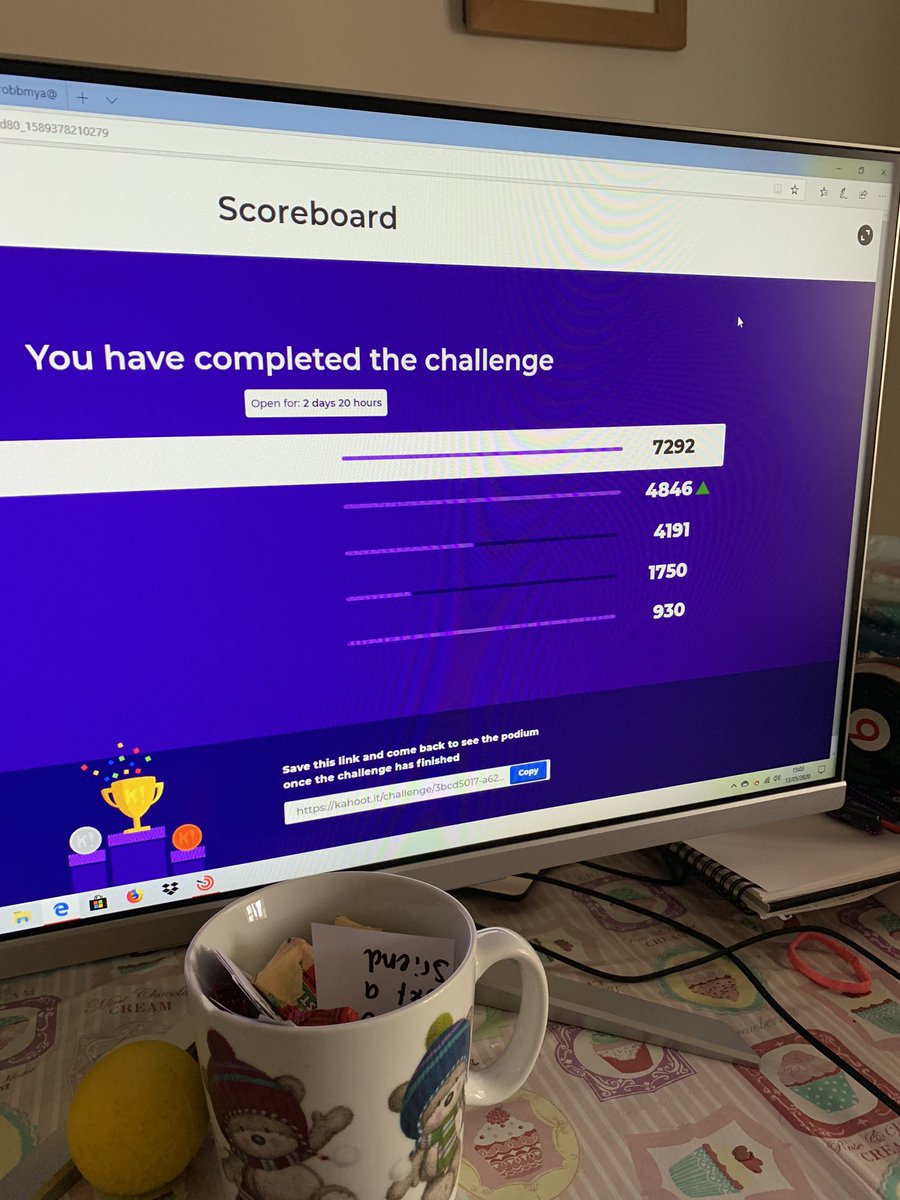PaulineRobb3's tweet photo. Daily entertainment with Kahoot challenge 😃@Kirkhill_School @misso1293 https://t.co/zY0NozKTMY