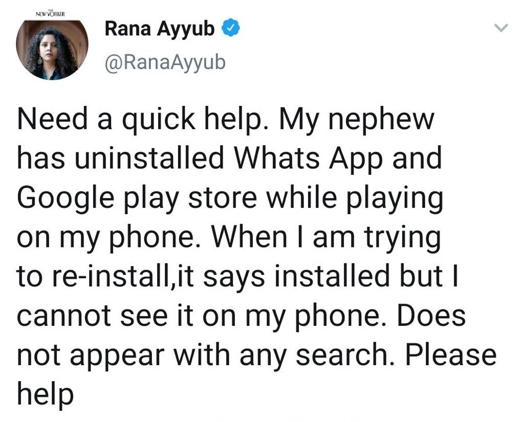 Google Play Store bhi uninstall kar diya khelte khelte? Bada hi khiladi nephew hai