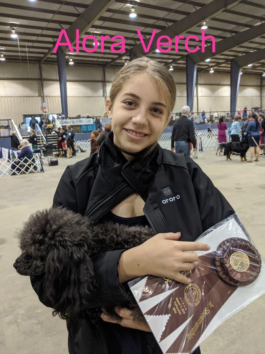 Alora Verch and her dog Onyx achieved her Canine Good Citizen Award. They continue to work on training while in quarantine and Alora is practicing grooming.