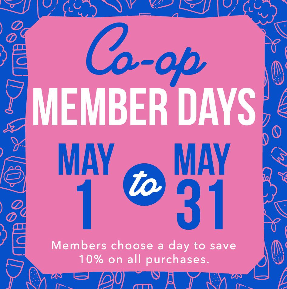 It’s Member Days! Have you used your 10% Member Days discount yet? It’s available in store AND on Curbside Pickup orders! Not a Co-op Member? Join today to enjoy the benefits—AND receive a new member gift! ❤️💥✨🌎🙌

#sacfoodcoop #sacramento #memberdays #discount