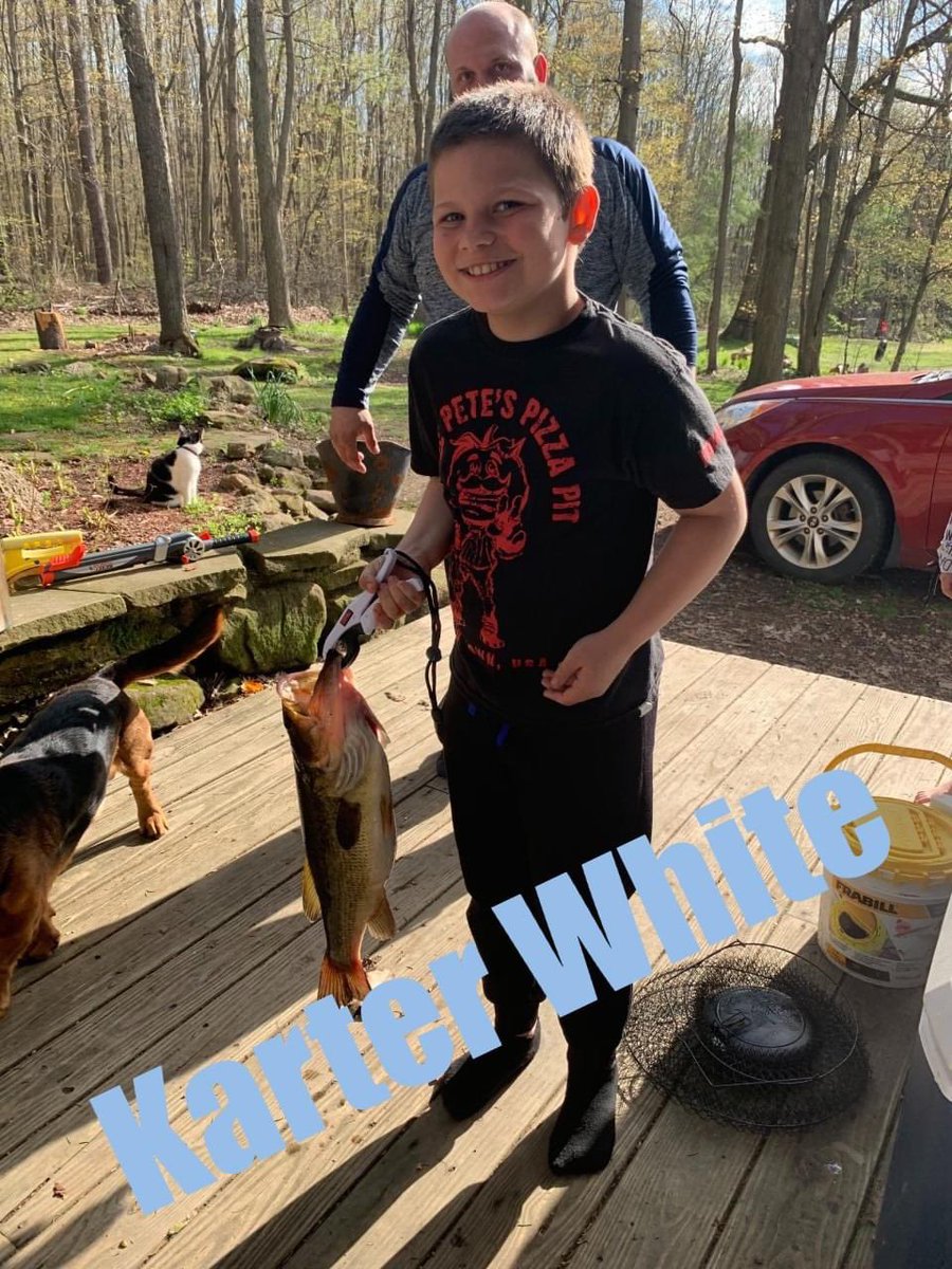 Karter White has been nonstop fishing as early as 6:30am until dark 🎣 and even received a Fish Ohio certificate for his 20.5” Largemouth Bass!