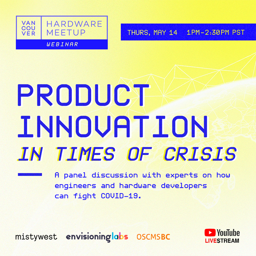 MistyWest (@mistywestyvr) on Twitter photo Our first webinar for Vancouver Hardware Meetup is tomorrow, May 14 at 1pm PST. We'll be joined by <a href="/EnvisioningLabs/">Envisioning Labs</a>, @OSCMS_BC and <a href="/DifinityS/">Difinity Solutions</a>. You can watch the livestream by visiting the link below.
mistywest.com/posts/events/p…
#COVID19Response #TechWebinar #BCTech #ProductInnovation Our first webinar for Vancouver Hardware Meetup is tomorrow, May 14 at 1pm PST. We'll be joined by <a href="/EnvisioningLabs/">Envisioning Labs</a>, @OSCMS_BC and <a href="/DifinityS/">Difinity Solutions</a>. You can watch the livestream by visiting the link below.
mistywest.com/posts/events/p…
#COVID19Response #TechWebinar #BCTech #ProductInnovation