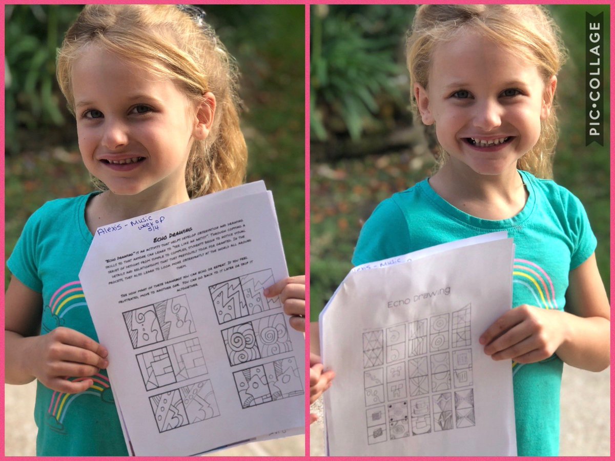 Alexis did an amazing job on her echo art <a href="/HumbleISD_MBE/">Maplebrook Elem</a> I’m so proud of her and her work is awesome! She’s learning at a young age to REALLY look at what she is drawing. <a href="/VisualArtHumble/">Humble ISD Visual Arts</a> #mbebears2020  #mbeisfamily
