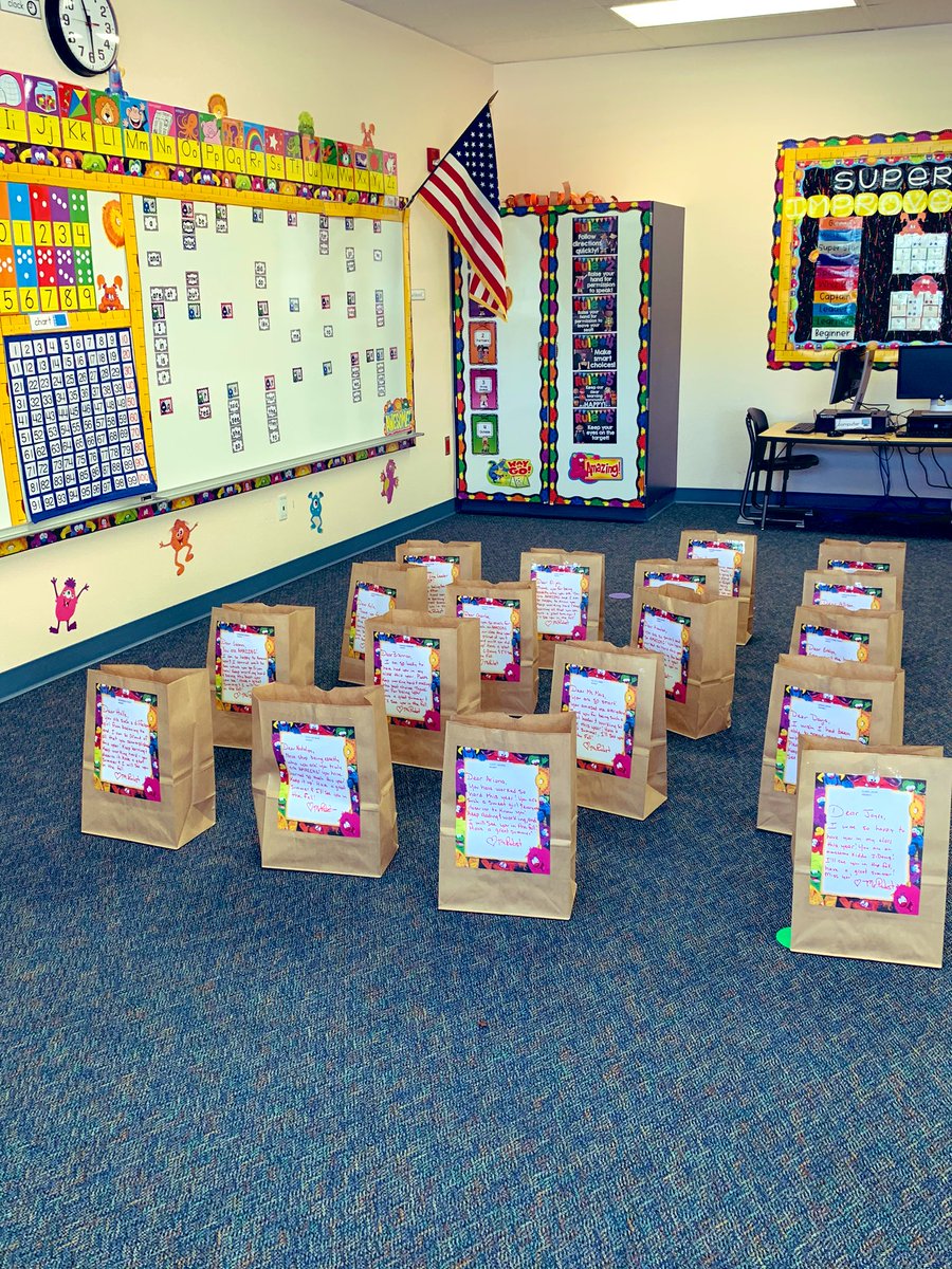 JrProjohn's tweet photo. I went into my classroom today to pack-up my kiddos items. I took some time to write each of them a note and tell them how proud I am of them for all their hard work this year. While I was only there a few hours...wearing pants and shoes is rough y’all! @sarasotaschools https://t.co/kRs2WB4PhN