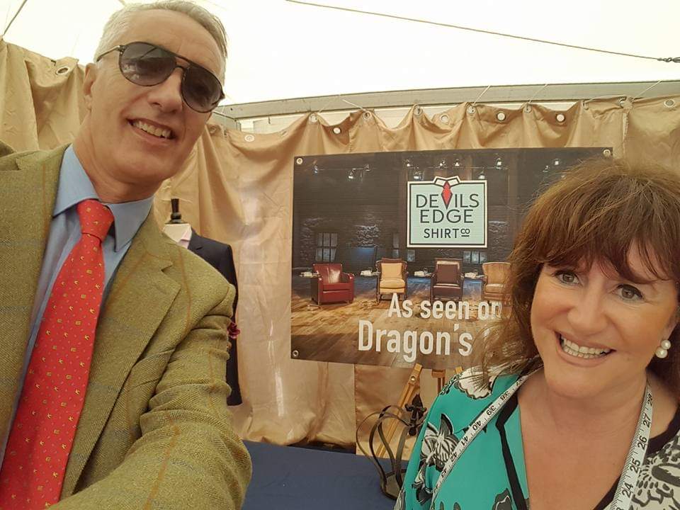 Edgillwhl's tweet image. Happy memories from my visit to @windsorhorse with Aisling from @Devils_Edge  for beautiful  bespoke shirts