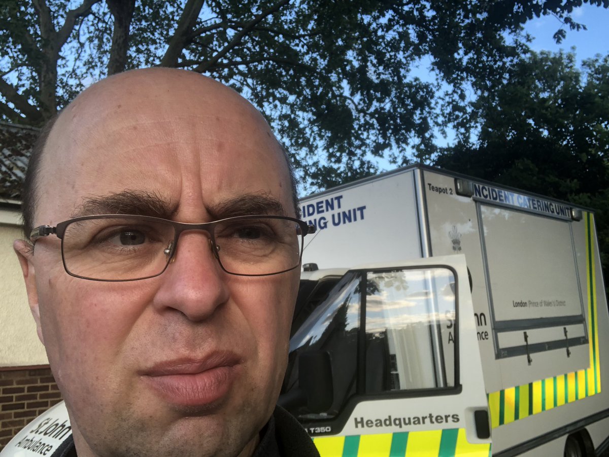 Preparing teapot 2 for its trip to Kingston Hospital to give hot drinks to the ambulance crews.