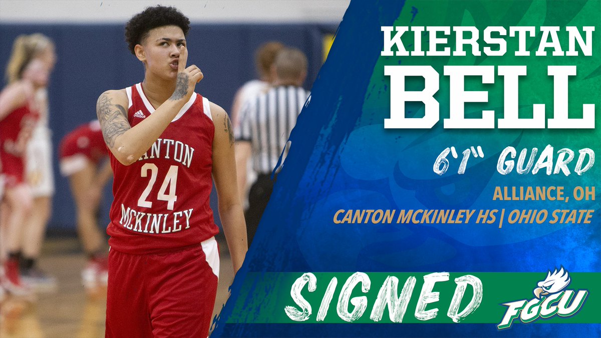 FGCU_WBB's tweet photo. NEWS: Bell officially signs with FGCU, becomes highest-rated recruit in program history

Story ➡️ https://t.co/uXomMwJnvE

#RainingThrees 🤙🦅🌴 https://t.co/pJ5mYIoAcy