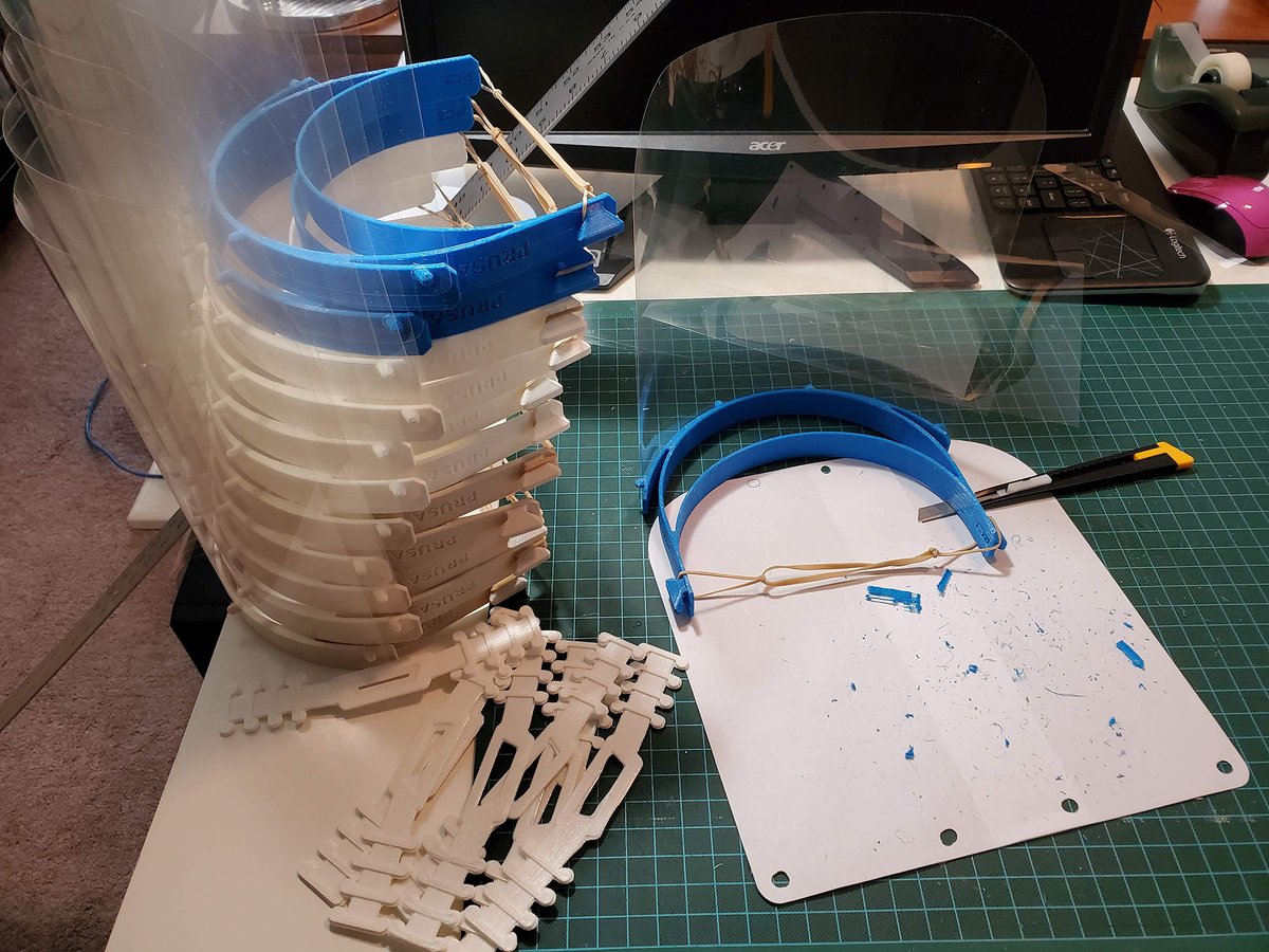 GhafariCo's tweet photo. With our in-house 3D printing capabilities, Ghafari team members helped ease the shortage of PPE for the medical community. 3D printed headbands with acetate shields and protective mask straps were printed and donated to @DMC_Heals. 

#GhafariCo #3Dprinting #printtoprotect #PPE https://t.co/iT0mORhUGi