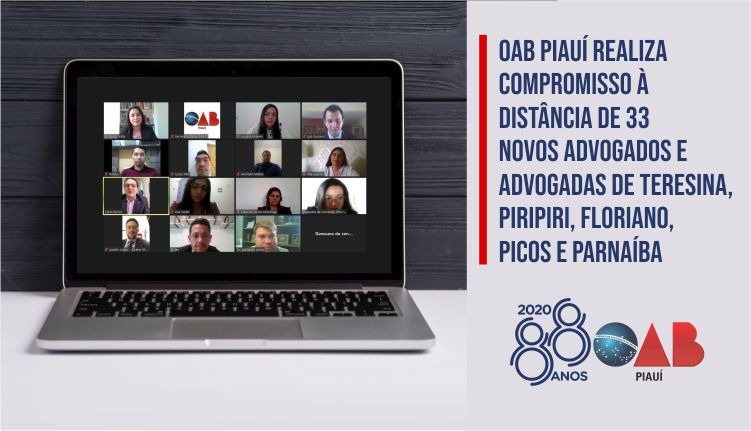 OABPI's tweet photo. #NovosAdvogados | OAB Piauí realiza compromisso à distância de 33 novos advogados e advogadas.
📌Confira: https://t.co/UjLsKpbGW7
#CompromissoLegal #OABPI #advocacia https://t.co/OunyV4NSCw