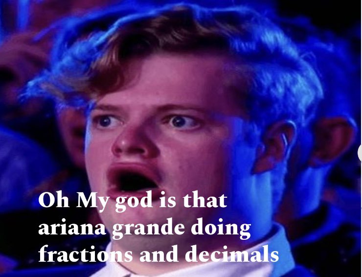 Monseur_Monster's tweet photo. part of their math slides this weeks involved creating their own meme to show the importance of learning about fractions and decimals 😂 https://t.co/kwBeOWTJLP