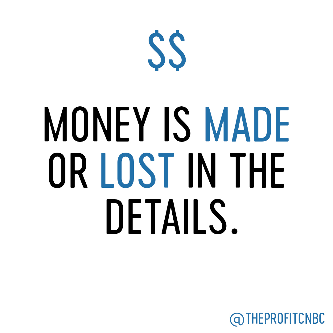 TheProfitCNBC's tweet photo. When you have little inefficiencies in your business, those little things will add up and that's the difference between in business and out of business. #TheProfit #ProfitLesson #ProfitTip https://t.co/y0eGnaQuMb