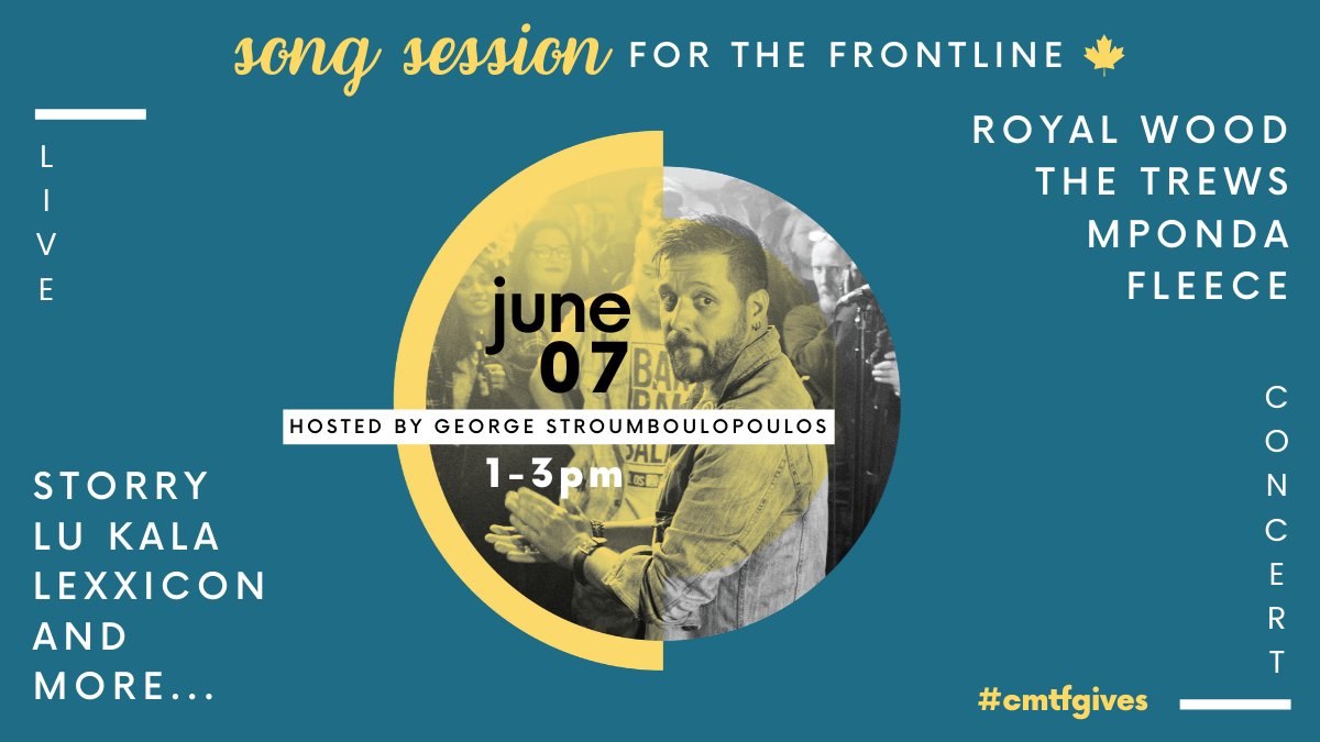 Song Session for the Frontline is LIVE on Sunday June 7th from 1:00pm to 3:00 pm (EDT)! Follow the link in our bio to learn more! <a href="/rxmusic/">RX Music</a> <a href="/LongMcQuade/">Long & McQuade</a> #cmtfgives #musictherapy #songsessionforthefrontline #charity #healthcareworkers #mentalhealth