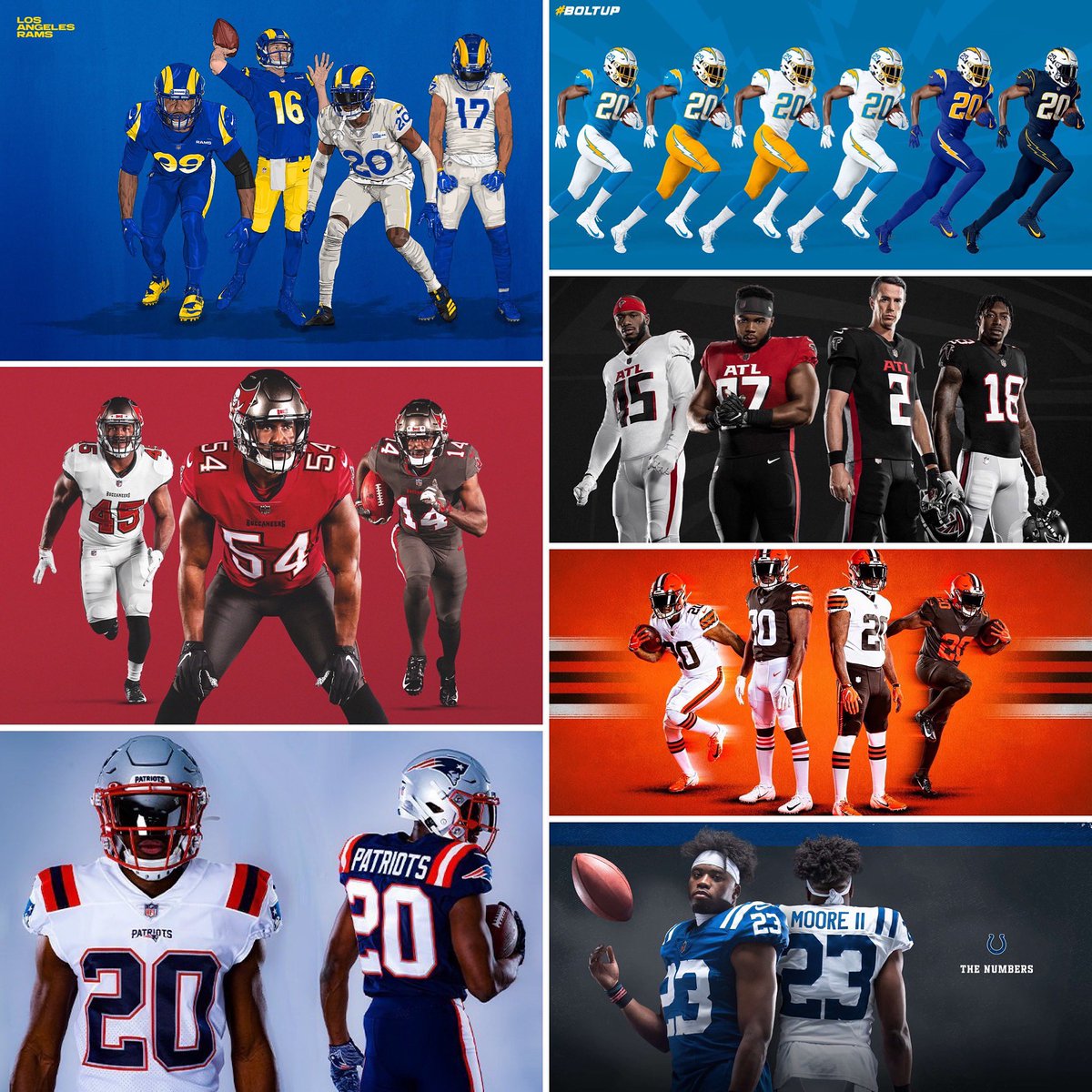 chargers rams uniforms