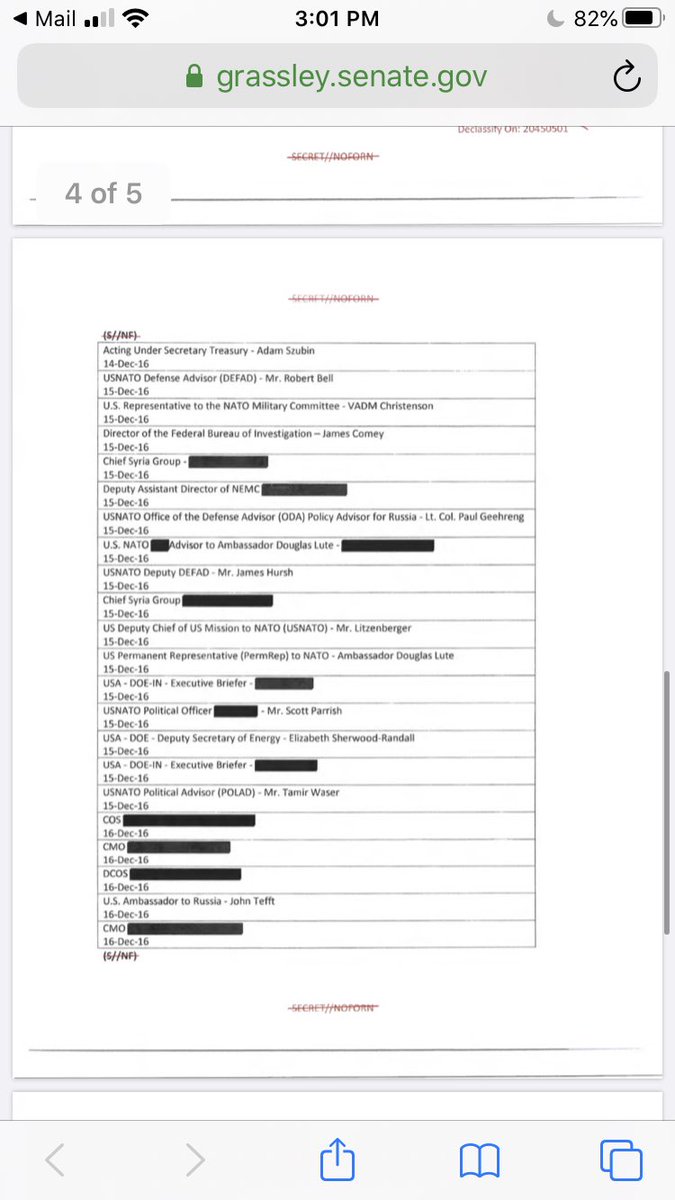 Additional unmasking names: then VP-Biden, Amb to Turkey, several names fully redacted