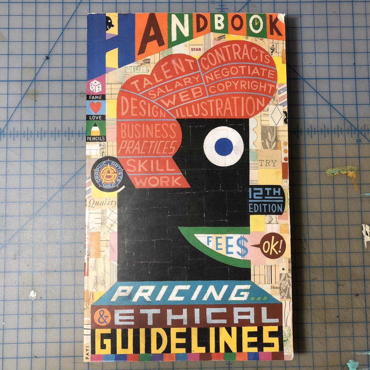 The graphic artist guild’s pricing and ethical guidelines by  @gaguild Updated every few years, this book will help you price a bid on a project, understand terms in a contract, sample contracts and more! I should really get an updated copy.