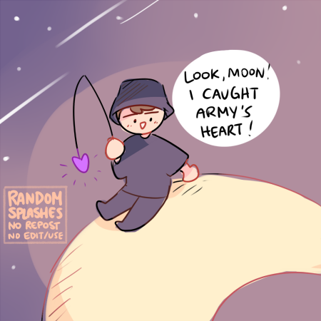 plot twist: jungkookie finds out the moon and sun are jin and hobi-hyung ☀️?

#btsfanart 