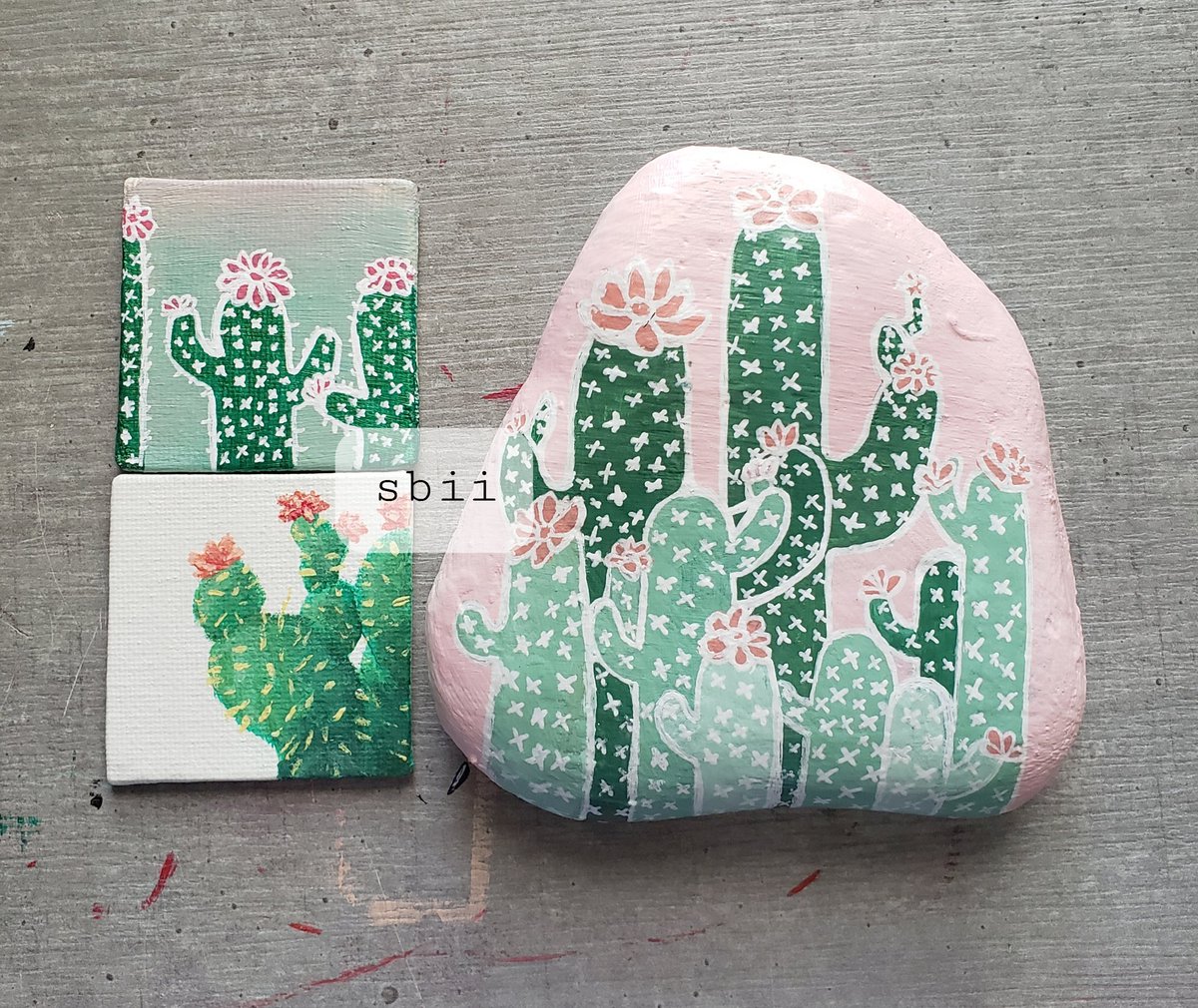 Spaceblondi's tweet photo. Cactus paintings are my favorite type of therapy. A new cactus design is up on my redbubble now! https://t.co/JaocJ4qN3Z #painting #aesthetic #cactus #art https://t.co/6i4OmaEI08