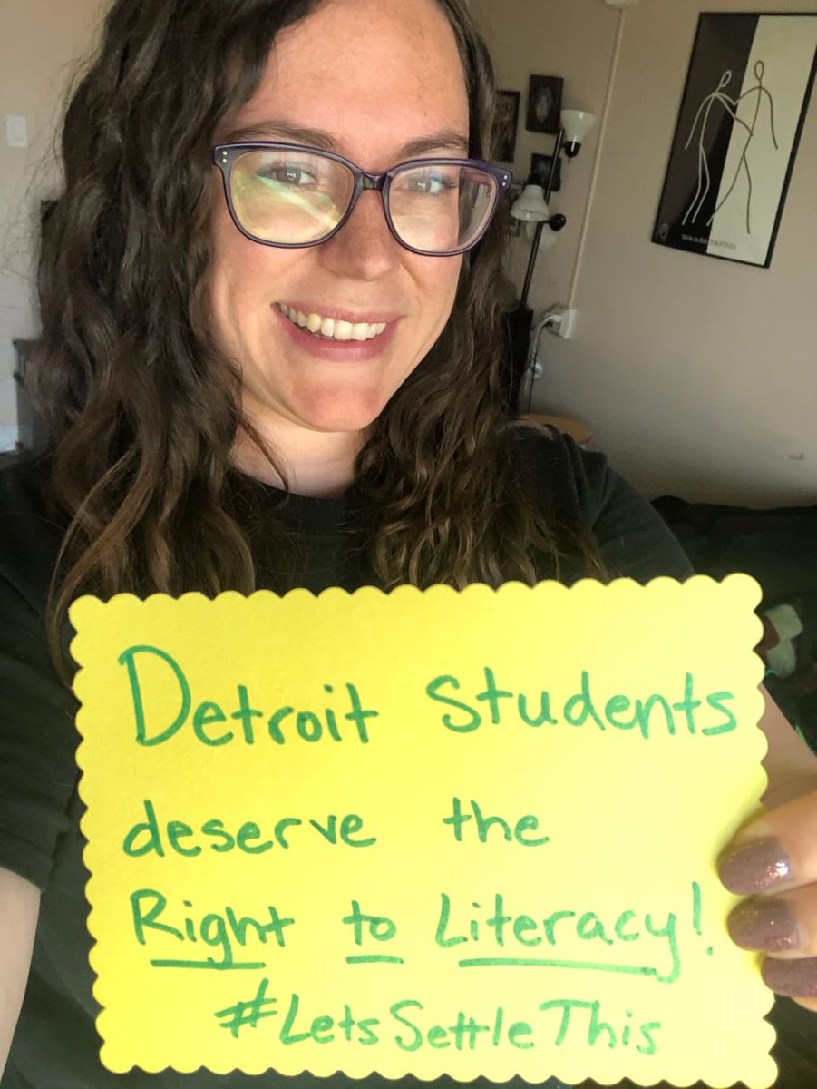 MIStudentsDream's tweet photo. Lindsey Matson, a @CoC_SWDetroit Social Worker, AND her cat have a message for you @GovWhitmer Settle the Right to Literacy Lawsuit right MEOW #LetsSettleThis #SettleTheCase #StandwithDetroitStudents #WeRideForLiteracy @482Forward https://t.co/I3pAh6Sh5I