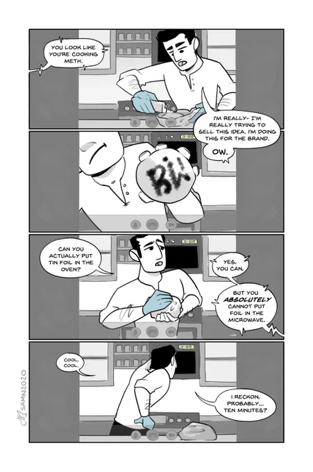 here it is....... imo nothing could have made pattinson more perfect for batman than him blowing up a microwave in an interview  (dialogue from the GQ interview) #piccolinicuscino 
