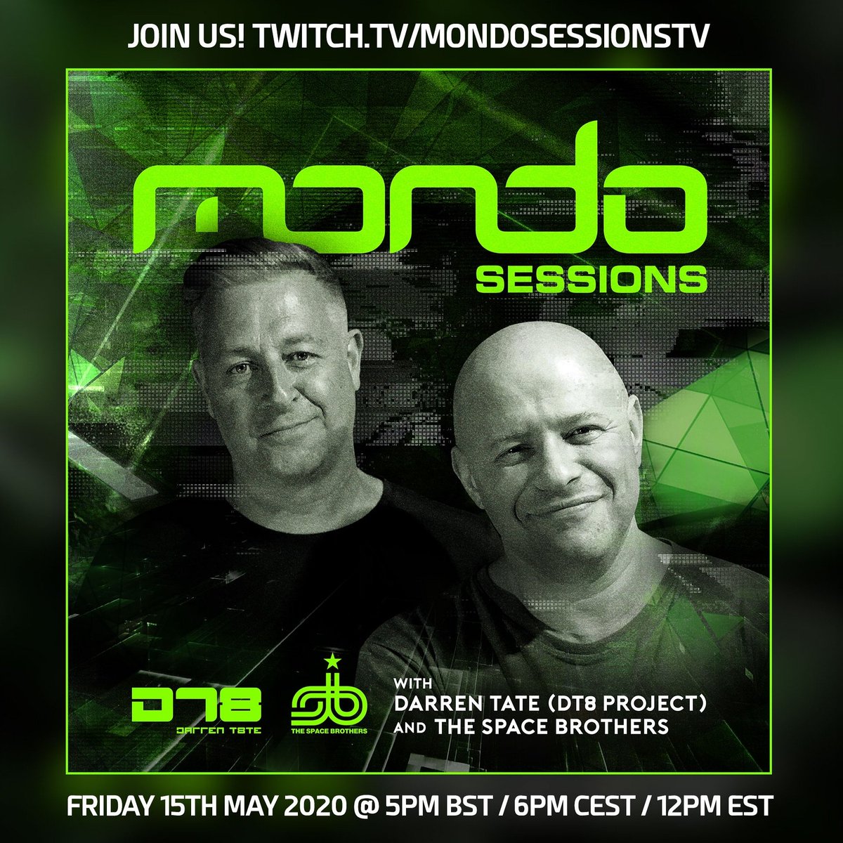 t_spacebrothers's tweet photo. Following up the release of 'On My Own', ourselves and Darren Tate Music  are doing a very special exclusive Mondo Sessions mix this Friday! We hope to see you there https://t.co/p3FDBOEoMS
#TheSpaceBrothers #DT8 #Mondorecords #SynergyAM #YOURROOM #Twitch #TranceFamily https://t.co/rpwxvEiN0J