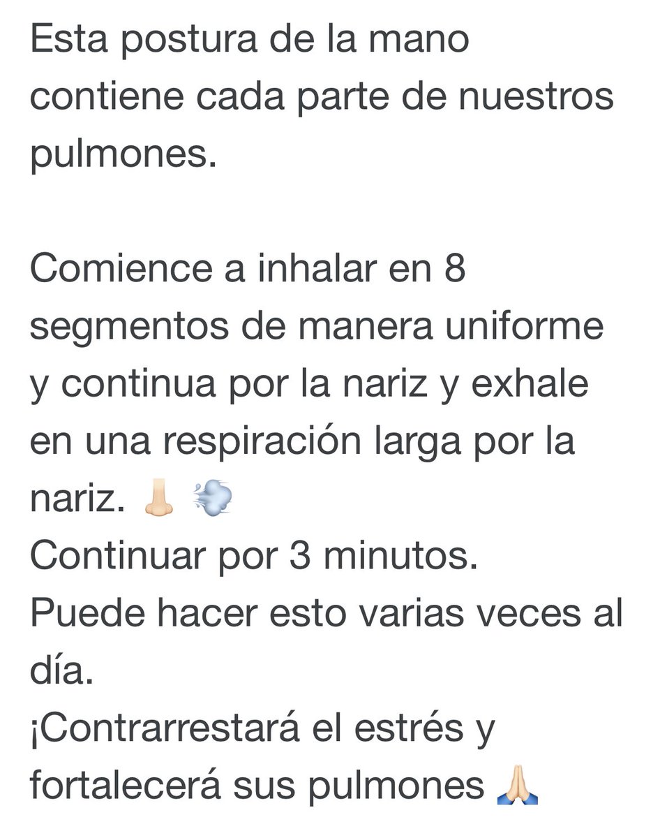 aesquinca's tweet photo. Para quienes me están preguntando sobre la TÉCNICA DE RESPIRACIÓN PARA FORTALECER LOS PULMONES Y LA PAZ MENTAL de mi amado maestro Dr. Joseph Michael Levry, aquí se las pongo junto con el mudra. 👃🏻💨☝🏻
¡Por favor RT para que le llegue a más personas 🙏🏻! https://t.co/BskR3EU16u