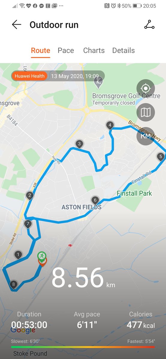 blackmore_mark's tweet image. @SouthBromsPE another run completed tonight, didnt feel as good as my previous run but ran at the same pace so tick it off and move on. #keepsouthmoving #aimforgold
