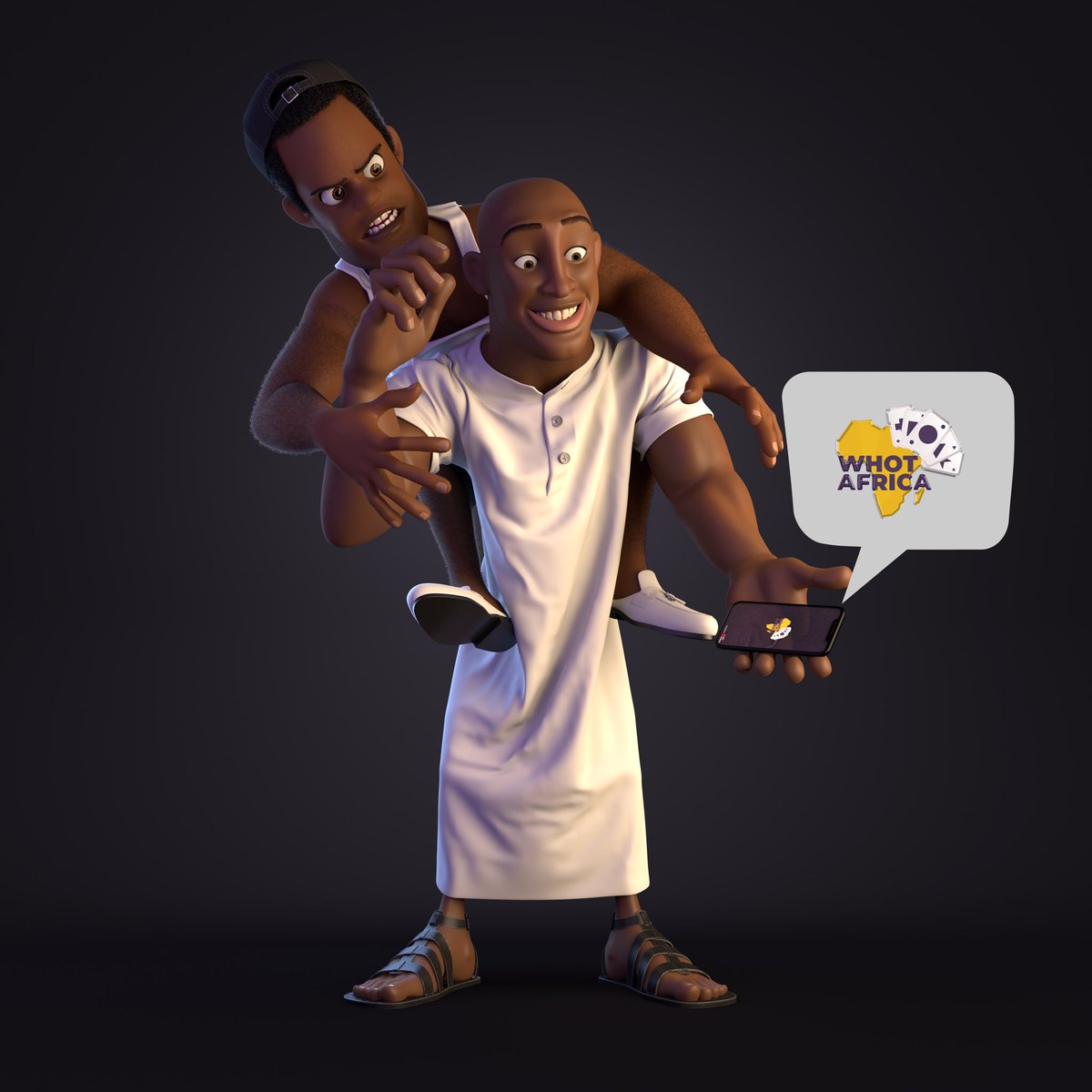 gbengajetomobi's tweet photo. BodaKamo and Musa battles on who gets to play @whotafrica Whot game first! Watch out!
#highbreedanimations #whotafrica #whot #3Dcharacter #WeAreNigerianCreatives https://t.co/xVX3JNH47X