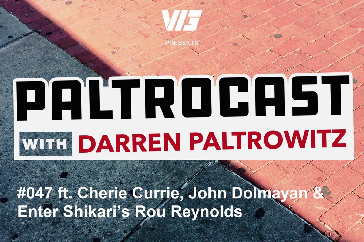 Thanks to @v13media, the new @paltrocast is now out featuring @CherieCurrie3, @systemofadown's @JohnDolmayan and @ENTERSHIKARI's @RouReynolds Topics of discussion include @mattsorum, @TorpedoComicsLV, meditation and chainsaw art v13.net/2020/05/paltro…