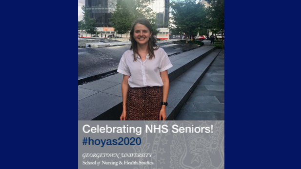 Emily Graul (NHS'20) - "After graduation, I will be studying at the London School of Hygiene and Tropical Medicine in the MSc in Epidemiology Program and plan on applying to medical school in the future." #hoyas2020