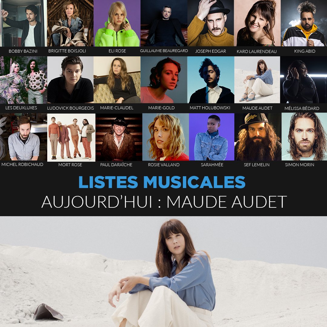 Adisq (@adisq_) on Twitter photo Écoutez ce que vos artistes écoutent ! #Ensemblecheznous #Musiquebleue
Aujourd'hui, découvrez les recommandations musicales de <a href="/maudaudet/">Maude Audet</a> 👉palmaresadisq.ca/fr/les-choix-d… 💙🎶 (Aussi disponible sur QUB musique, Apple Music et Spotify) Écoutez ce que vos artistes écoutent ! #Ensemblecheznous #Musiquebleue
Aujourd'hui, découvrez les recommandations musicales de <a href="/maudaudet/">Maude Audet</a> 👉palmaresadisq.ca/fr/les-choix-d… 💙🎶 (Aussi disponible sur QUB musique, Apple Music et Spotify)