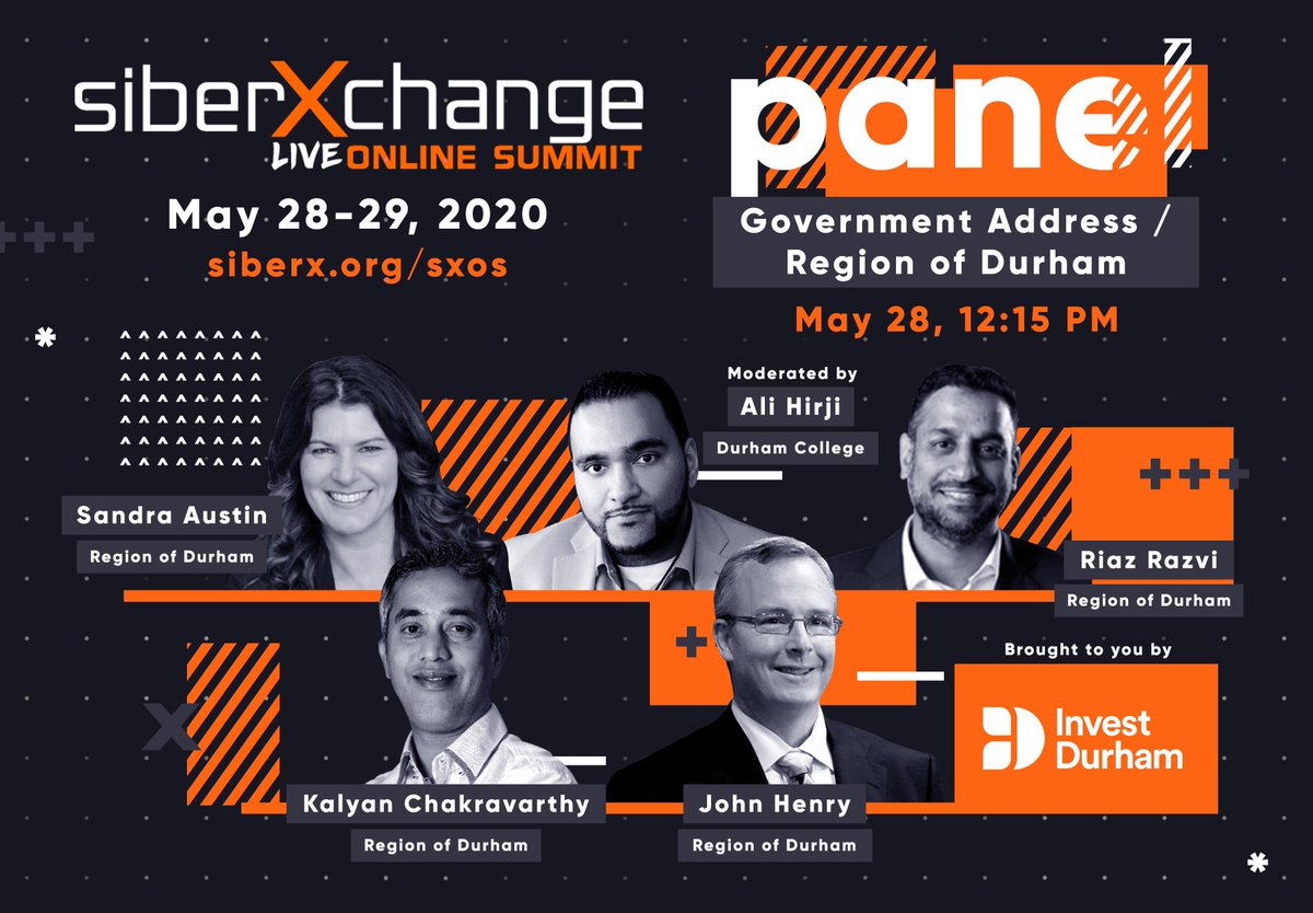 Durham Economic Development Partnership (DEDP)  - proud supporters of <a href="/RegionofDurham/">Region of Durham</a> leaders through COVID19. See them live <a href="/siberxorg/">siberX</a> #StrongerTogether #AjaxAdvantage #wearecyber