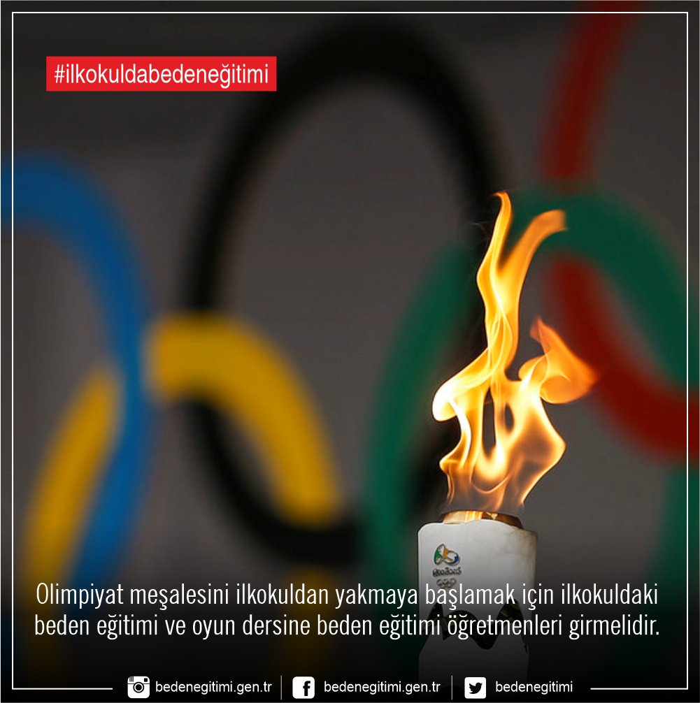 Olimpiyat meşalesini ilkokuldan yakmaya başlamak için ilkokuldaki beden eğitimi ve oyun dersine beden eğitimi öğretmenleri girmelidir.

BedenEğt Ögrtilkokula

<a href="/RTErdogan/">Recep Tayyip Erdoğan</a> <a href="/ziyaselcuk/">Ziya Selçuk</a> 
<a href="/kasapoglu/">Dr. Mehmet Kasapoğlu</a> <a href="/fuatoktay/">Fuat Oktay</a> 
<a href="/meb/">Maria Elena Boschi</a> <a href="/gencliksporbak/">Gençlik ve Spor Bakanlığı 🇹🇷</a> 
<a href="/hamzayerlikaya/">Hamza Yerlikaya 🇹🇷</a> @hmzaydg