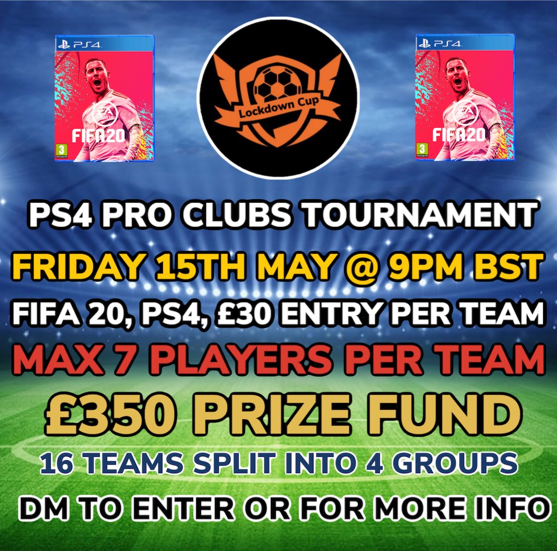 LockdownCup's tweet image. TOURNAMENT THIS FRIDAY!!!! #ProClubs