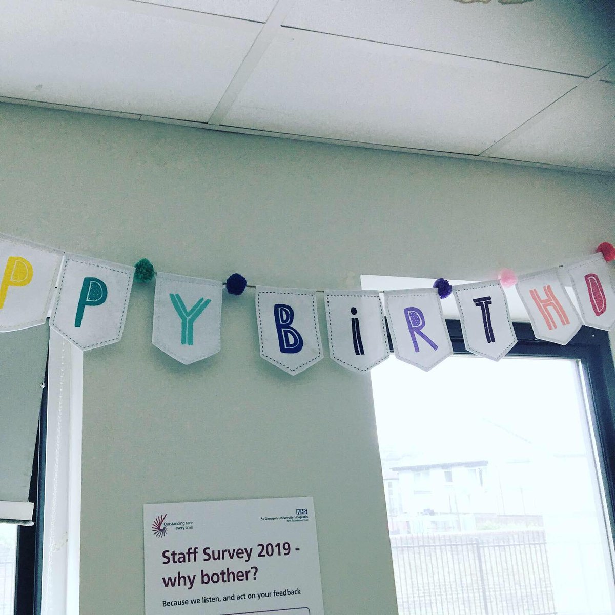 iz_watts's tweet photo. Silver Lining Day 52:
It was my ward's 18th Birthday today, so we threw a birthday party! Happy Bday Acute Medical Unit #nhssilverlinings #lockdownBirthday #happybdayAMU #positivity @GivingtoGeorges https://t.co/NKcN0Cah2L
