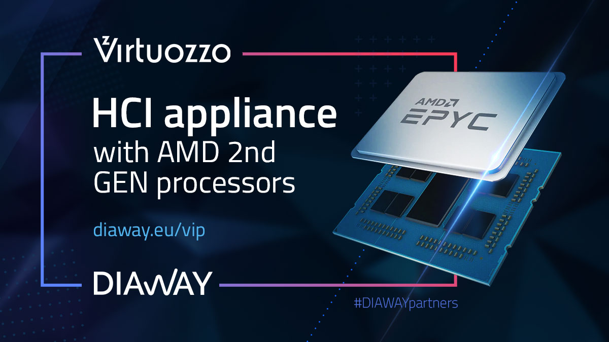 diawaycorp's tweet photo. . @VirtuozzoInc HCI Solution Adds Support for @AMD 2nd Gen Processers, Further Enhances Partnership with @diawaycorp to Deliver Unprecedented Performance
Learn more here: https://t.co/3dXtZWiJOd
#DIAWAYpartners #EPYC #Virtuozzo #HCI #DIAWAY #AMD #infrastructure https://t.co/b4Aym0otGQ