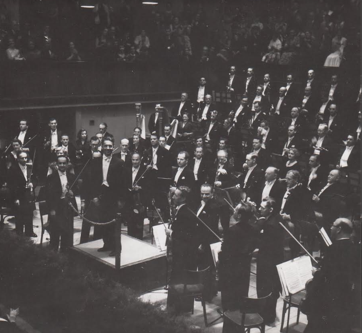 They played under some of the leading conductors of the day, including several years recording and touring with Herbert von Karajan, pictured here at the Lucerne Festival in 1954...