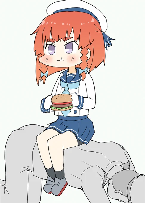 ハンバーガー食べる択捉ちゃん 