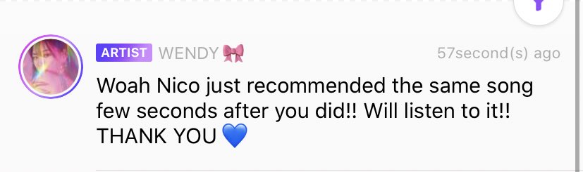 wendydaily221's tweet photo. Two fans recommended Filpino rock band, Eraserheads 'With a Smile' and Wendy wrote that she will listen to it. 💙 https://t.co/gXRhZRsR9p