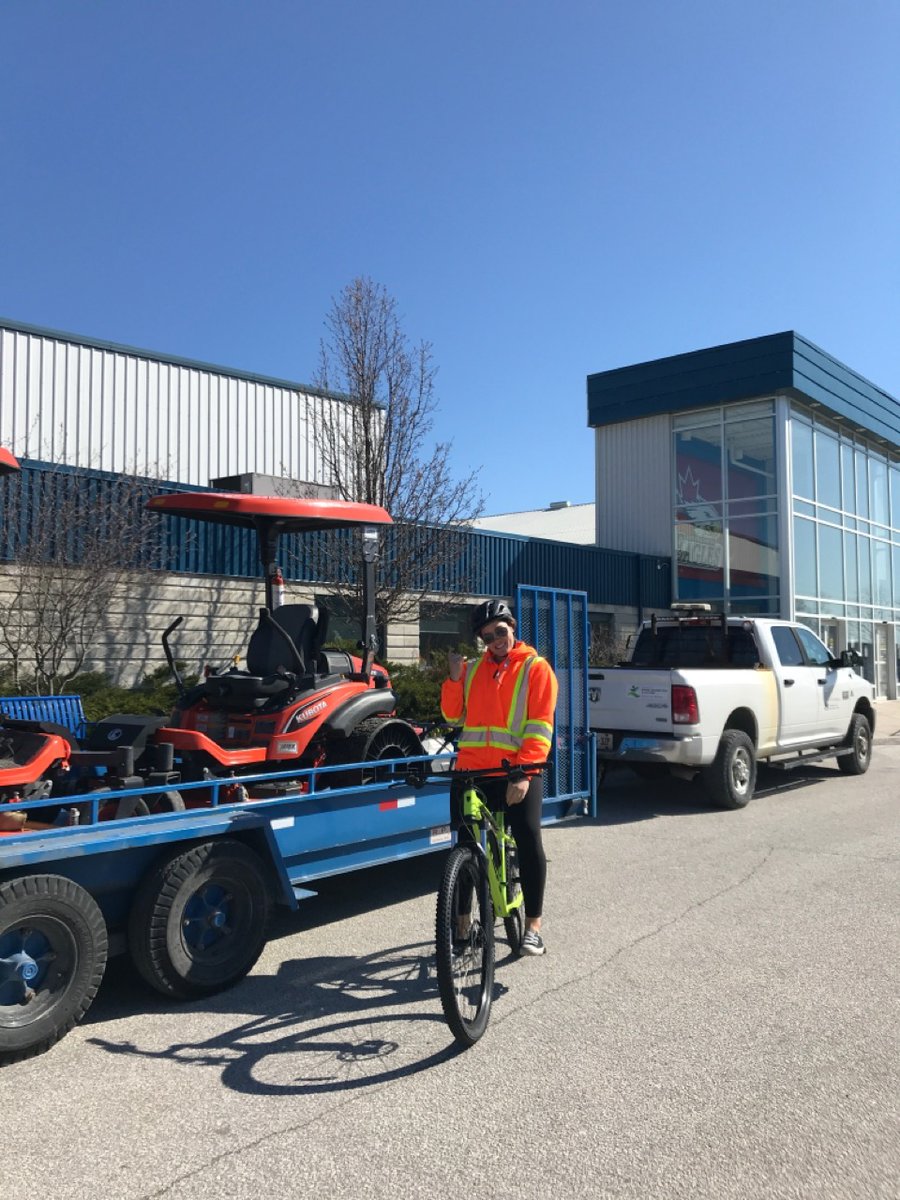 townofeg's tweet photo. To ensure social distancing for our front-line staff you will now see some of our staff working around EG on bikes. Be sure to wave if you see them around Town! #ActiveEG https://t.co/OFGwdFKh1w