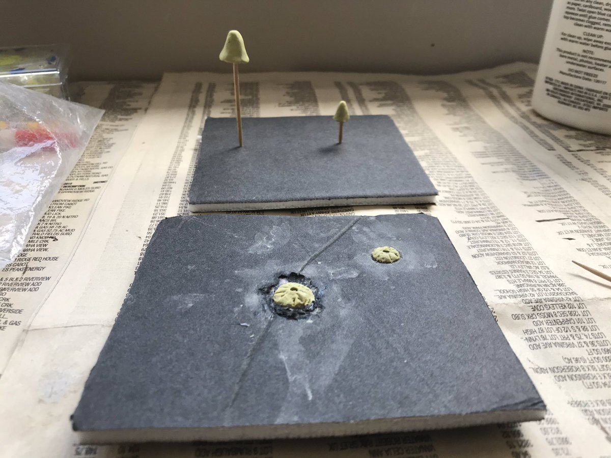 Travis_Fauber's tweet photo. Finishing the bases of a #treant & 3 #flyingrays #cloakers or #shadowmants. Crafted parts for future projects. The pieces are from @wizkidsgames & @reapermini. #ttrpg #rpg #wizkidsminiatures #reaperminiatures #dnd #dnd5e #dungeonsanddragons #fasa #earthdawn #miniature #painting https://t.co/x78GiabxTg