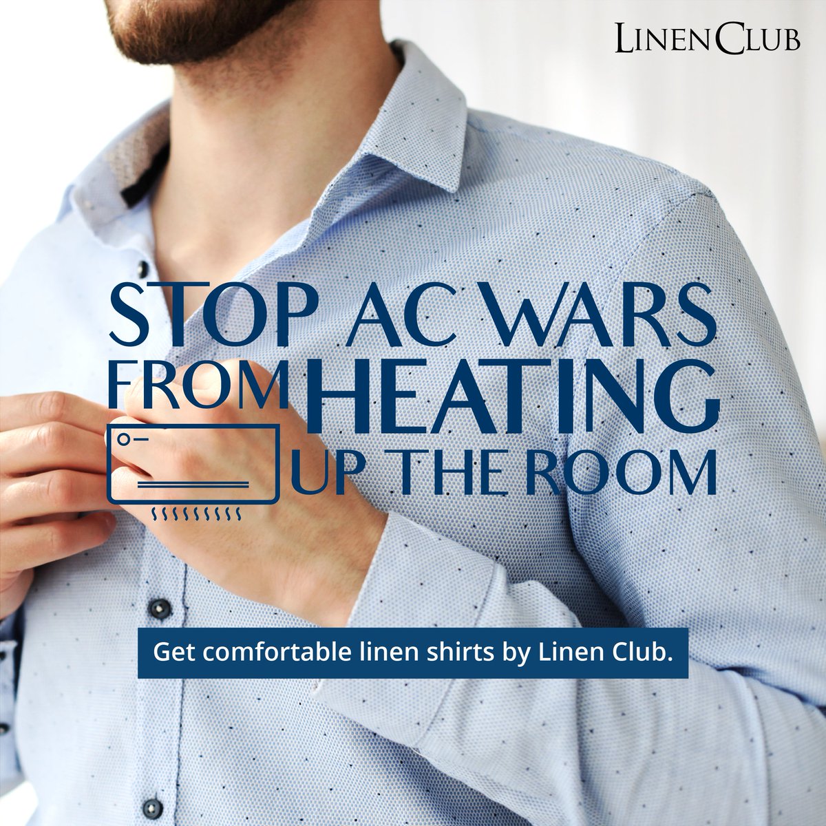 LinenClub's tweet photo. Experiencing AC wars when #WFH? Juggling with AC’s On & Off button at home can get difficult. For such wars, Linen is your perfect solution. The next time you see a new AC war, cool things down with a linen shirt.
#LifeinLinen #LinenLifestyle #LinenLife #LinenClub #ACWars #WFH https://t.co/PQPHtY0WVY