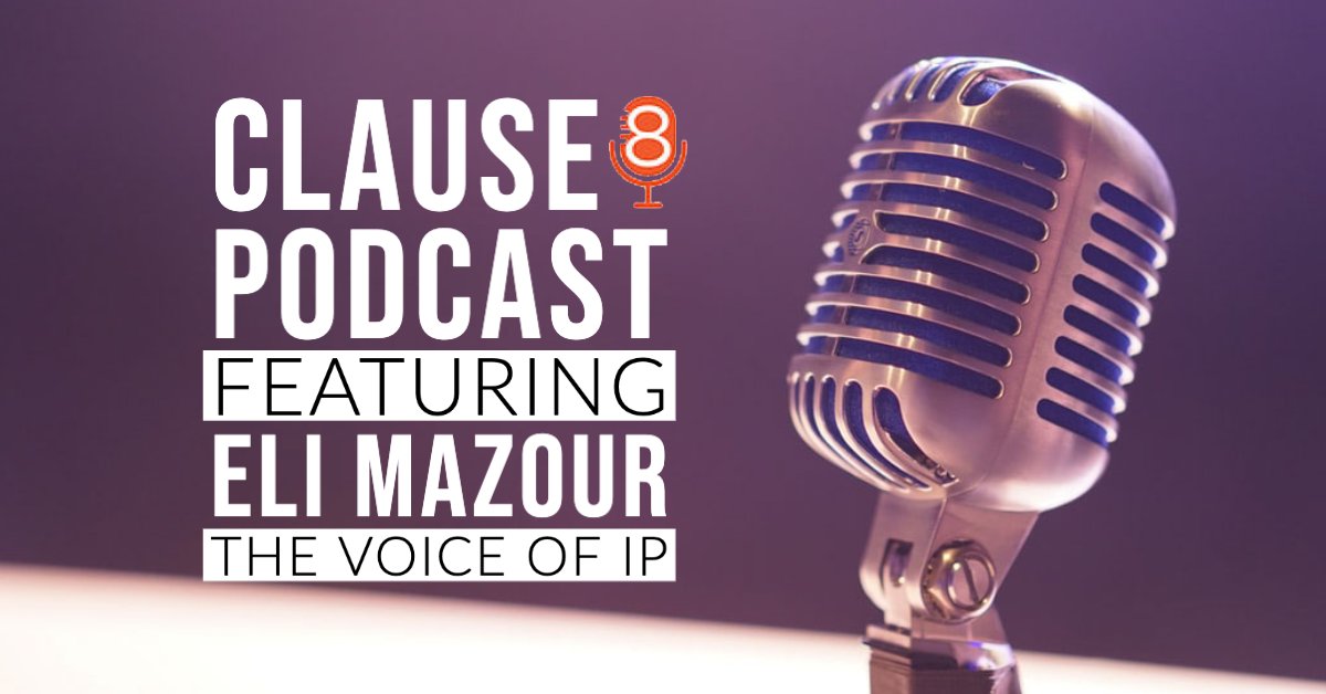 harrityllp's tweet photo. Eli Mazour's #Clause8 Podcast is the #VoiceofIP. Tune in & subscribe on IPWatchdog, Inc for new episodes featuring the most interesting and influential personalities of modern #intellectualproperty news. Visit https://t.co/Jhfi5wgb25. https://t.co/RtI1M0gIaV