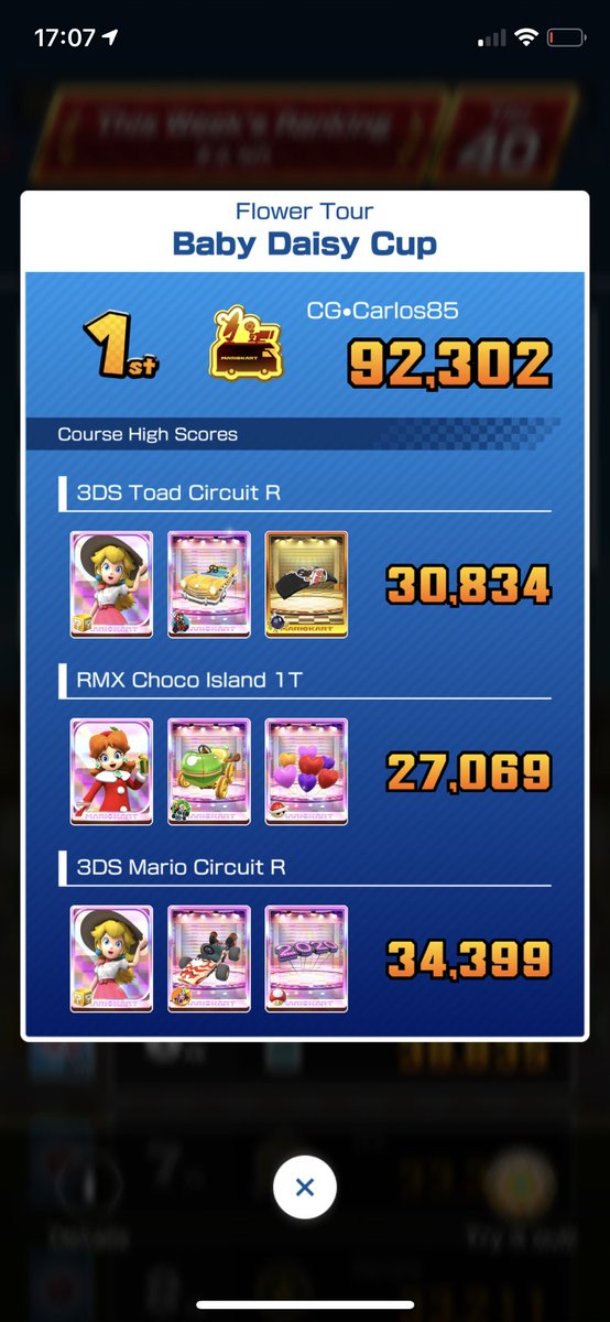 Carlos85YT's tweet photo. Legit and cheat free.
Ranked cup done.
Frenzies: coin/Coinbox/coin (6-6-6)
Lucky 7/coin (6-3-6)
Banana/Coinbox/banana (6-6-6) #mariok #MarioKartTour https://t.co/IRnaDiWdcp