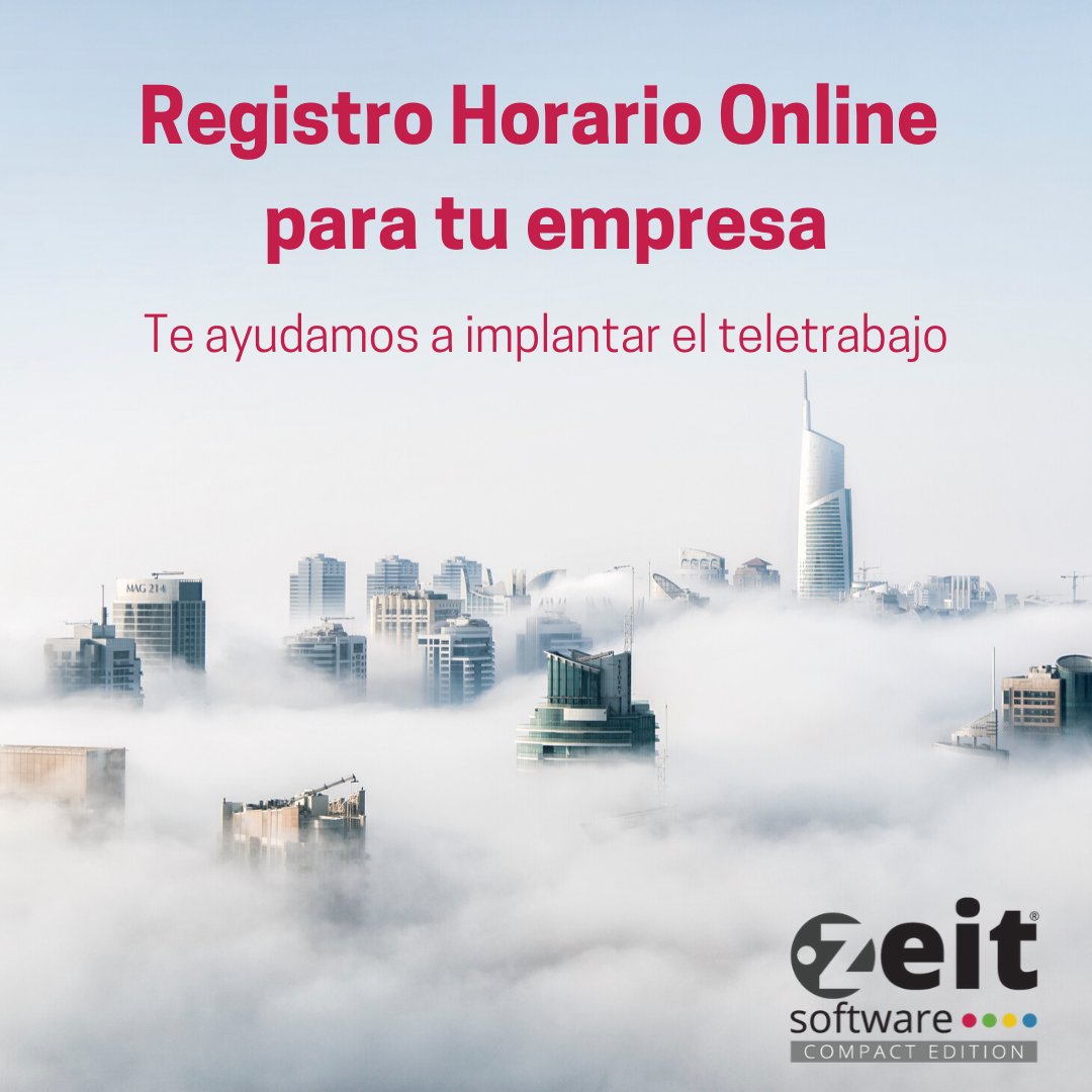 ZEITSoftware's tweet photo. Implanta el teletrabajo hoy mismo en tu empresa con ZEIT Software Compact Edition

Te facilitamos la herramienta necesaria para llevar a cabo el #registrohorario de la jornada laboral de tu equipo mientras teletrabaja 

Suscripción gratis https://t.co/7b3bedkKgf

#Members4Members https://t.co/hfq5eTMqVd