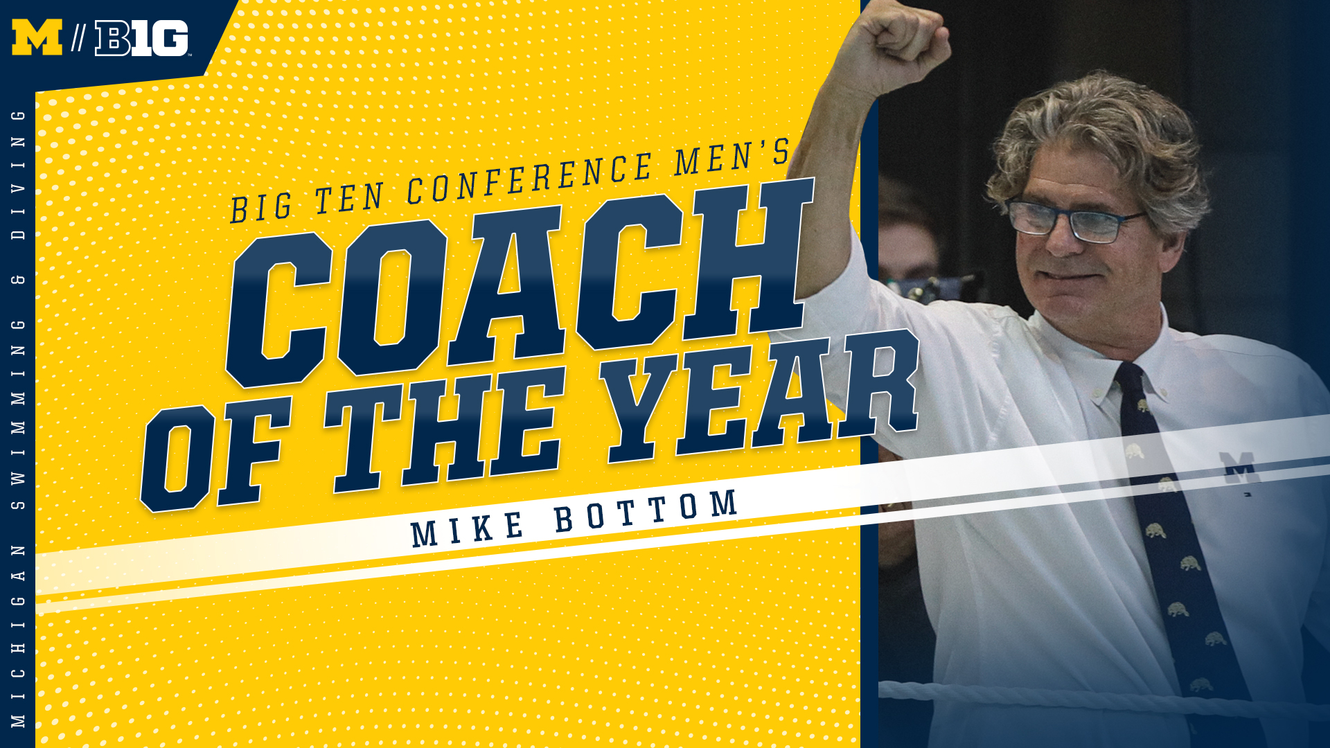 Michigan Swimming & Diving on Twitter "Mike Bottom is Big Ten Coach of