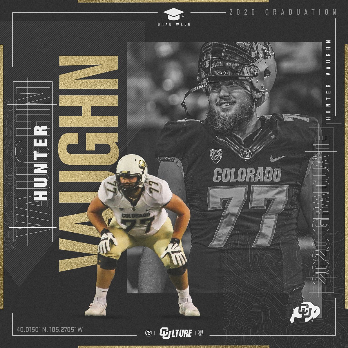 CUBuffsFootball's tweet photo. Congrats @Vaughn_hunter34 🎓

#ForeverBuffs https://t.co/So7yGGqlC8