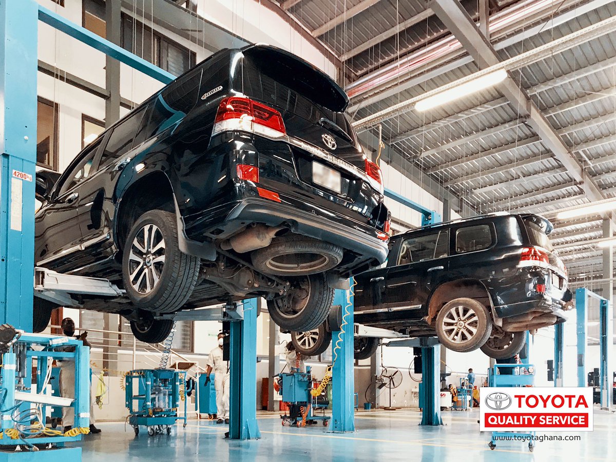ToyotaGhanaLtd's tweet photo. At #ToyotaGhana, our ultimate objective is to provide nothing less than the best quality service. Schedule an appointment and let our expert team of technicians get your Toyota running like new again.
#Toyota #SuperiorQuality #QualityService #ExpressMaintenance #GenuineParts https://t.co/pVEoLpVZw3