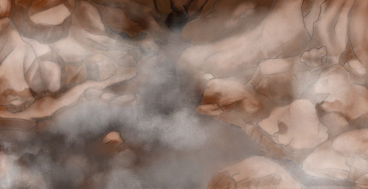 acrocomics's tweet photo. There is a cave in the nation, Raucous, where the creatures sleep beyond the black waters of chaos.
#acrocomics #drawing #river #stream #blackwater #desert #cave #horror #landscape #art #sketch #sketching #digitalillustration #illustration #digitalart #penciling #comicbooks https://t.co/NxBQPaiqfS