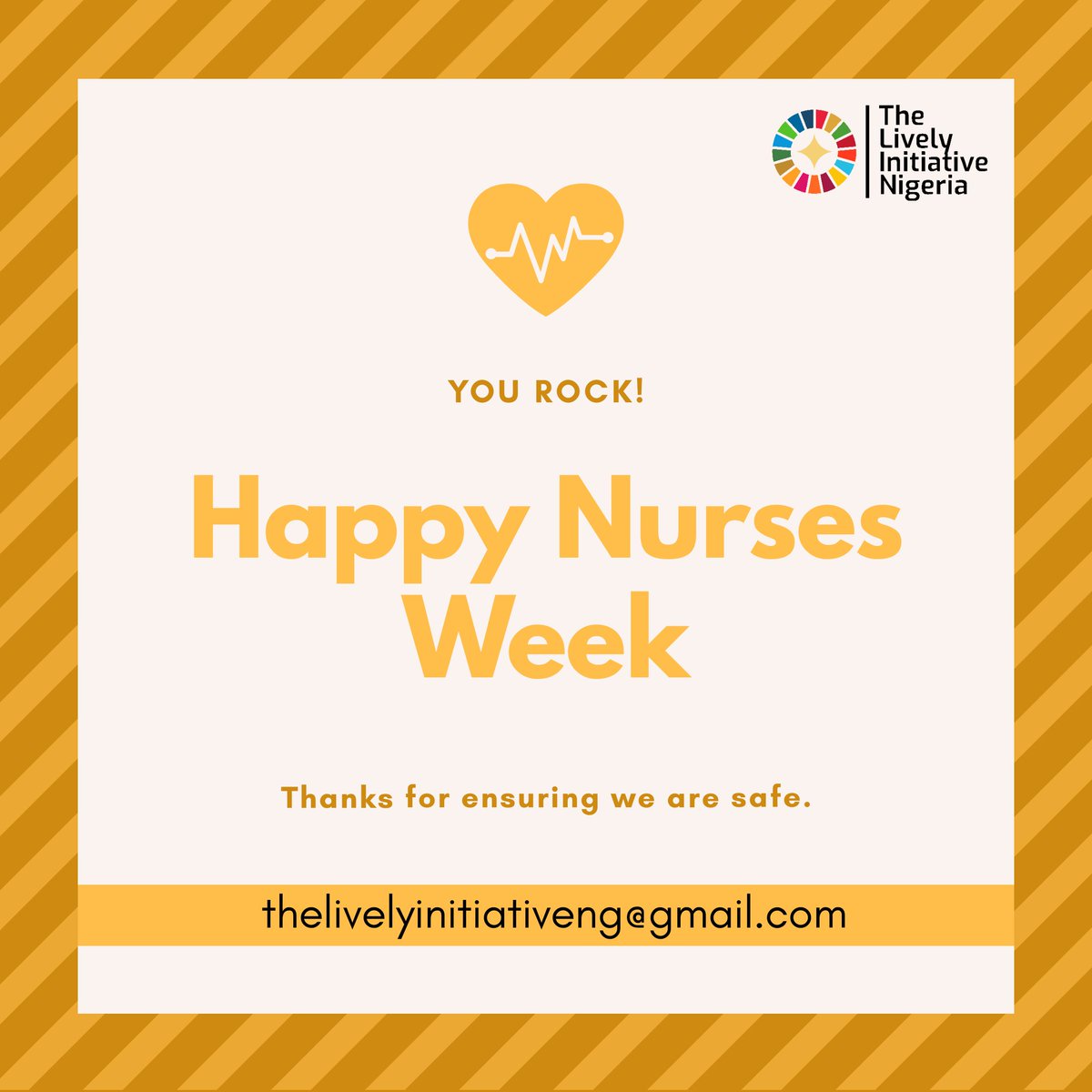lively_ng's tweet photo. Nurses are essential in health care delivery and are assets to our health system.
Today, we celebrate nurses all around the world.
Thank you for your resilience. You make the word a better place.
#TLINtalks #nursesweek #healthworkers #healthcaredelivery #sdg3 #HealthForAll https://t.co/a95YoD2WCC