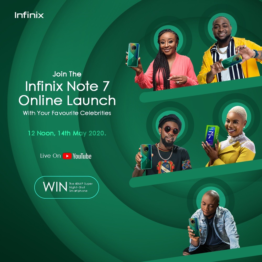 Cheyih_Viktah's tweet photo. There will be a live event coming up on youtube tomorrow
@davido will be there to entertain everyone and talk more about infinix.
Infinix is for all and its more than a brand
Here's the YouTube link https://t.co/BSb7rWiU96
#NoteThe7 https://t.co/0pizbtkAAW